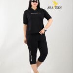 ست یقه کلاسیک و شلوارک طرح لاتین Freedom (عمده)