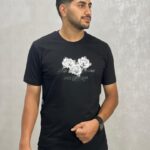 تیشرت مردانه آراتین طرح لاتین و گل (عمده)