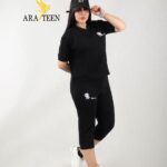 ست یقه کلاسیک و شلوارک طرح 4 پاندا (عمده)