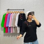 تیشرت آستین سه ربع آراتین مدل پروانه سر شانه (عمده)