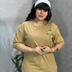 تیشرت زنانه ایموجی مدل گل گوشه سینه (عمده)