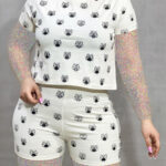 ست کراپ و شورتک زنانه آراتین مدل جغد تمام چاپ (عمده)