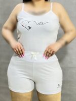 ست تاپ بندی و شورتک زنانه آراتین مدل قلب و سیمرغ (عمده)