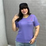 تیشرت یقه گرد آراتین طرح پروانه سرشانه (عمده)