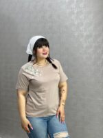 تیشرت یقه گرد آراتین گل سرشانه (عمده)
