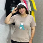 تیشرت یقه گرد آراتین طرح خرس برفی (عمده)