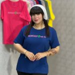 تیشرت یقه گرد آراتین طرح کاکتوس و لاتین (عمده)