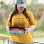 تیشرت یقه گرد آراتین طرح سه گل NICE (عمده)