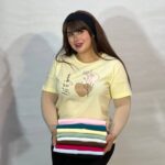 تیشرت آستین کوتاه بیگ سایز دیوان مدل شاخه گل (عمده)