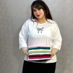 تیشرت باکسی زنانه دیوان مدل پاپیون (عمده)