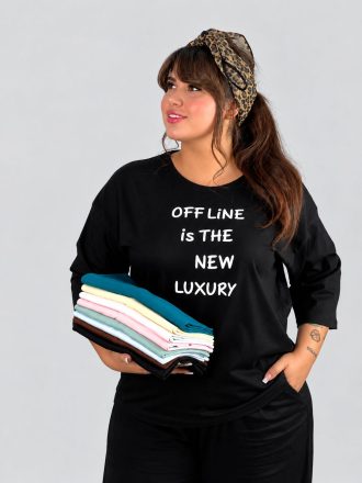 تیشرت باکسی زنانه دیوان مدل لاتین OFFLINE (عمده)